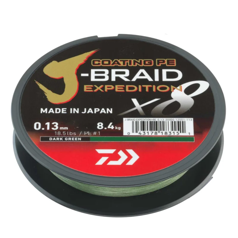Daiwa J-Braid Exped. X8E 0.16mm-150m d. green Geflochtene Schnur Meistverkauft