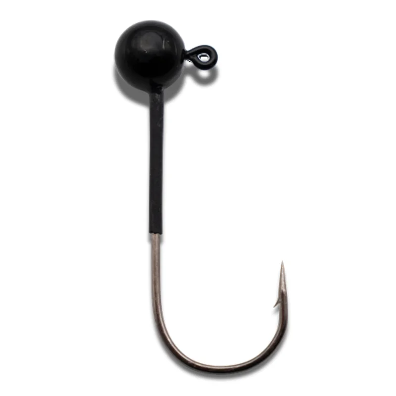 Abverkauf Toppies 1,8g Tungsten Jig Head Ball #2 Black 4 Pcs Jigkopf