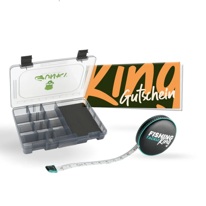 Top-Seller Fishing-King Shop Gutschein 50€ - per Post inkl. Köderbox & Maßband