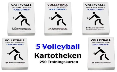 Knallerangebot 5 Kartotheken-SET - Volleyballtraining
