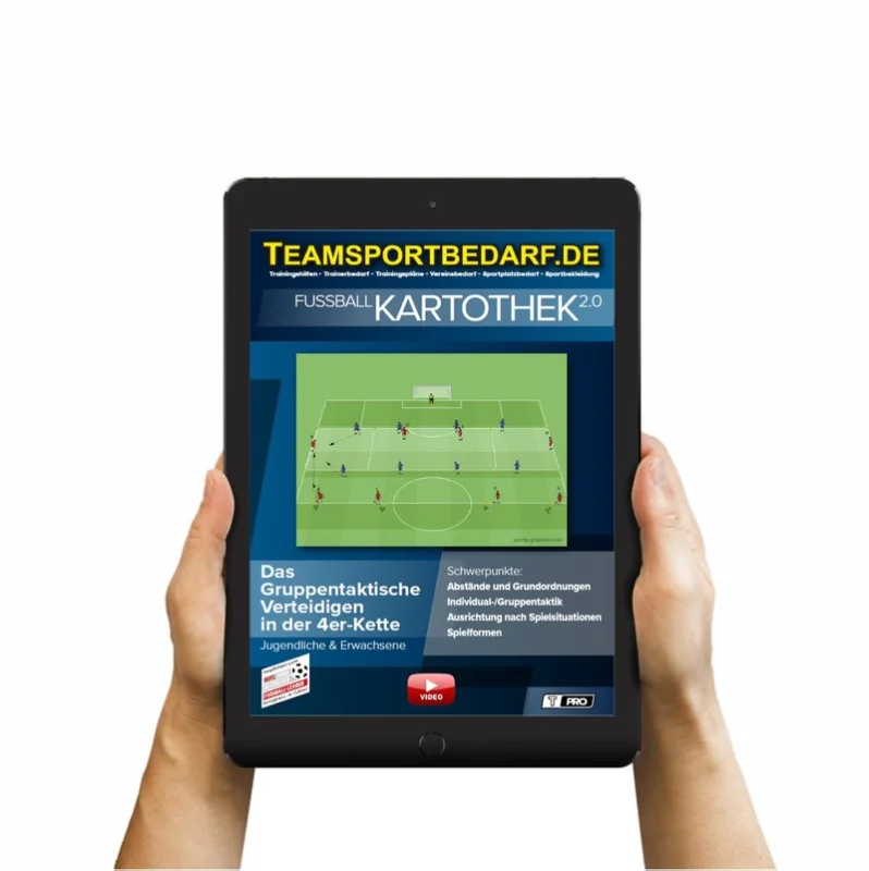 Fußball Download (60 Übungen) - Das Gruppentaktische Verteidigen in der 4er Kette Sichere Zahlung