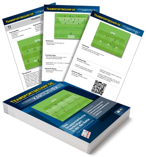 Sonderangebot Fußball Kartothek (30 Karten) - Gruppentaktisches Verteidigen in der 4er-Kette