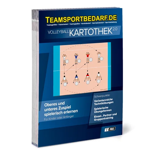 Billig Volleyball Kartothek - "Oberes und unteres Zuspiel spielerisch erlernen"
