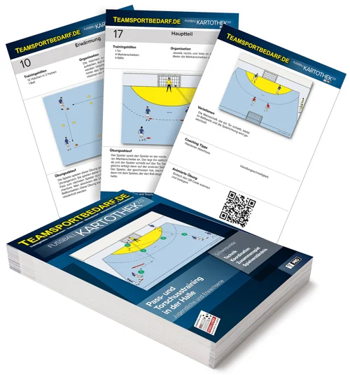Fußball Kartothek (30 Karten) - Pass- und Torschusstraining in der Halle Neue Kollektion