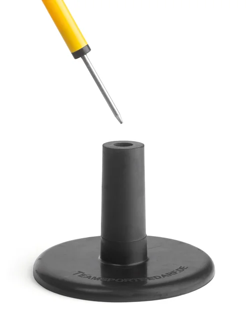 Geprüft Standfuß (Gummi) - für Stangen ø 25 mm