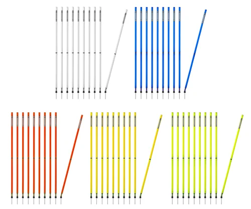 Slalomstange FLEX 160 cm (Ø 32 mm, 5 Farben) 2-teilig - 10er Set Knallerangebot