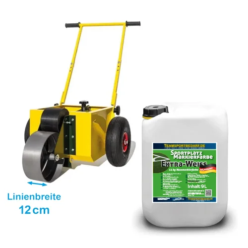 Nassmarkierwagen (Roll-Liner) 2.0 + 1 Kanister Extra-Weiß 14 kg (9 Liter) Direkt Vom Hersteller