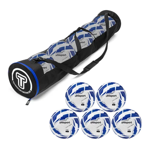 5er Ballset - uhlsport Attack Addglue v25 Trainingsball (Gr. 5) - inkl. Ballschlauch Heißes Angebot
