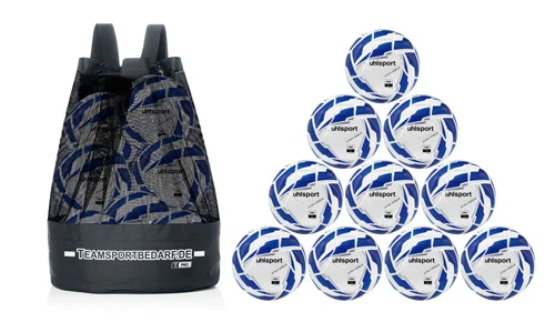 10er Ballset - uhlsport Attack Addglue v25 Trainingsball (Gr. 5) - inkl. T-PRO Ballsack Beliebt