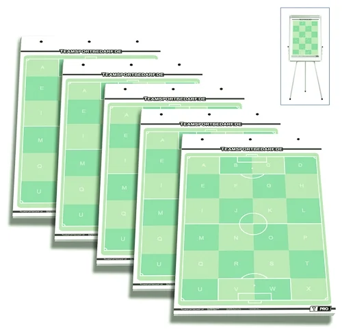Highlight T-PRO football flip chart notepads - set of 5