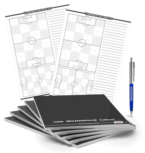 Set of 5 DIN A5 T-PRO notepads - football/soccer Neue Kollektion
