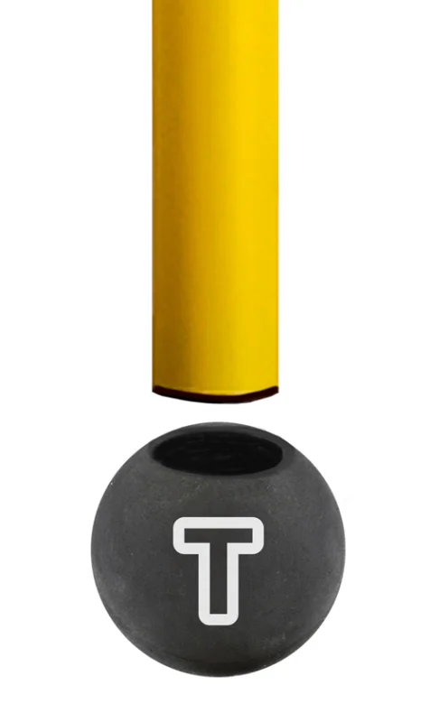 Ball mount adapter for poles ø 25 mm - black Expressversand