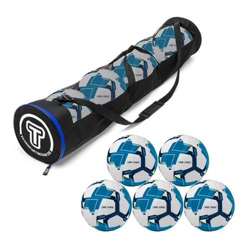 5x T-PRO Hybrid (blue) training balls (size 5) - incl. ball tube Markenprodukt