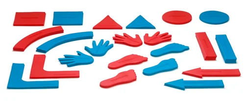Finale Aktion Maxi-Set floor markings (red-blue) - 101 pieces