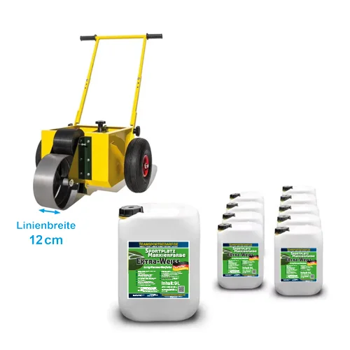 Top-Angebot Line Marking Machine - Roll-Liner 2.0 + 10 x 14 kg marking paint extra white