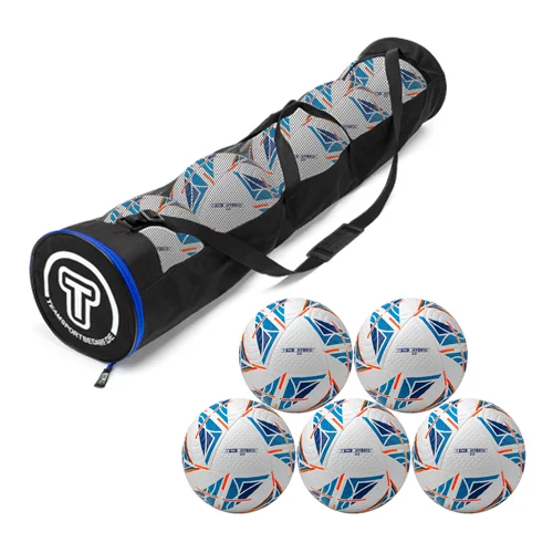 Neue Ware 5x training balls T-PRO Hybrid 2.0 (white-blue-orange) - incl. ball tube