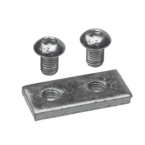 2-hole profile nut "M8" incl. 2 screws - for aluminium mini goal Ausverkauf