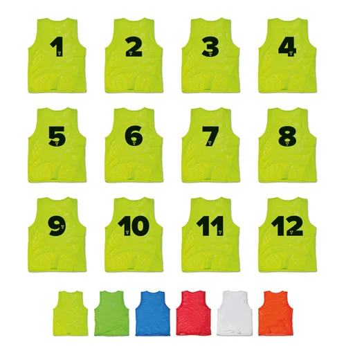 T-PRO Pettorina – con numeri posteriori (1-12) - set da 12 Top-Seller