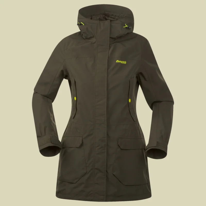 Billig BergansLone Jacket Lady Größe XS Farbe dark olive/neon green