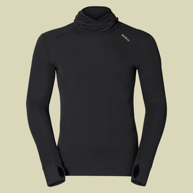 Angebot ODLOWarm Shirt L/S with Facemask Men 152072 Größe S Farbe black