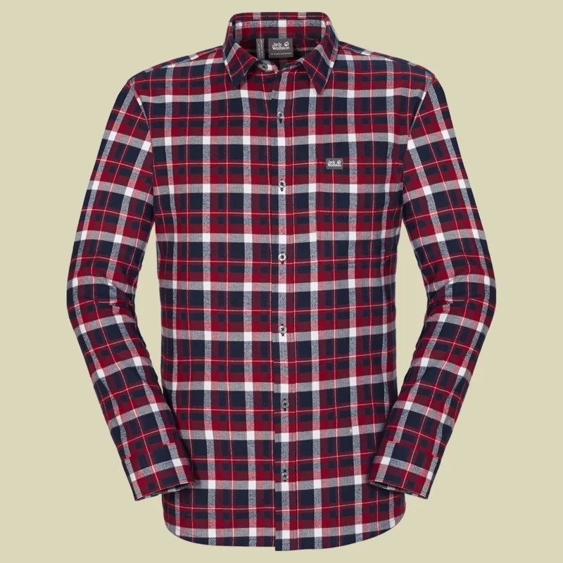 Jack WolfskinWest Brook OC LS Shirt Men Größe S Farbe night blue checks Finale Aktion
