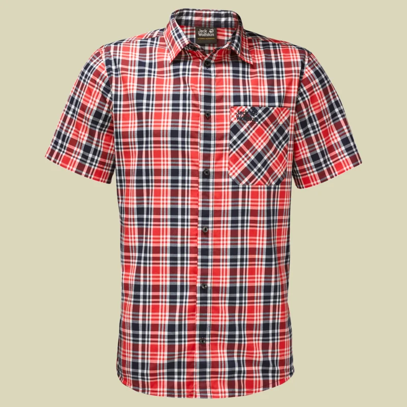 Jack WolfskinSaint Elmos Shirt Men Größe S Farbe fiery red checks Billig