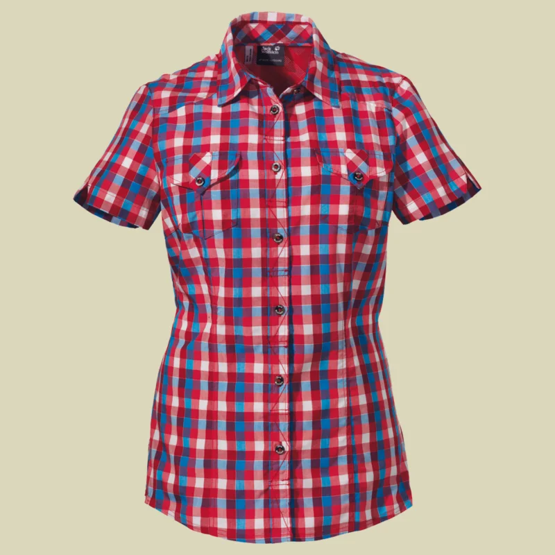 Beliebt Jack WolfskinFaro Shirt Women Größe S Farbe hibiscus red checks