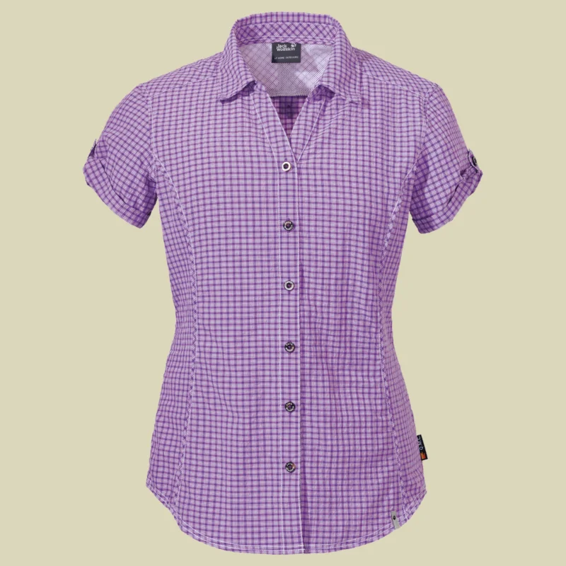 Sonderangebot Jack WolfskinAlmeria Shirt Women Größe S Farbe purple glow checks