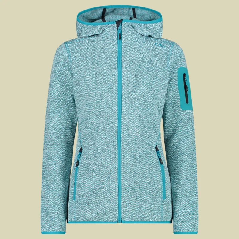 CMPWoman Knitted Fleece Jacket Fix Hood 3H19826 Größe 42 Farbe 02 EM lagoon-bianco Meistverkauft