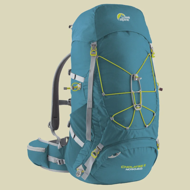 Neue Ware Lowe AlpineCholatse II ND 50:60 Volumen 50 L + 10 l Farbe bluebird/acid