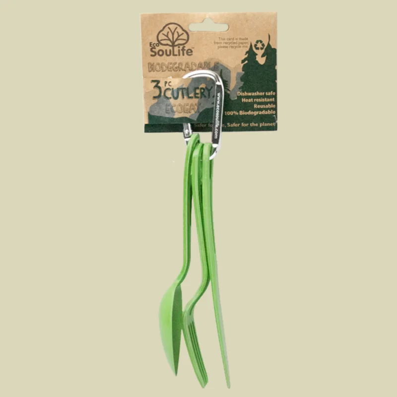 Eco SouLifeCutlery Set 3 Piece Farbe green Preisreduziert