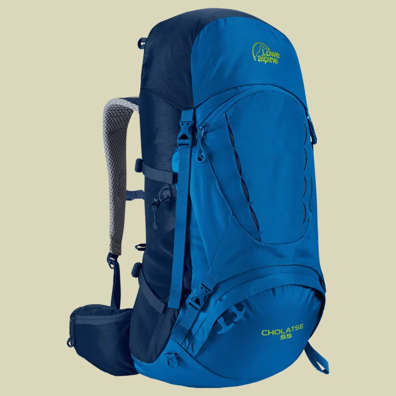 Geprüft Lowe AlpineCholatse 55 Volumen:55L/Rückenlänge verstellbar 46-51cm Farbe:giro/blue print