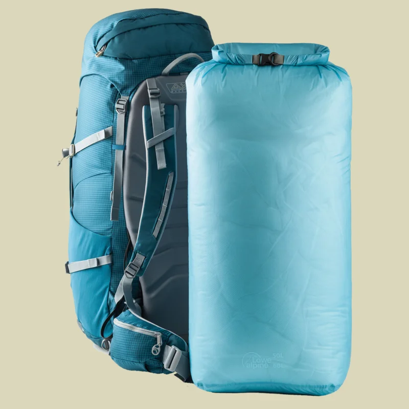 Lowe AlpineUltralite Rucksac Liner M Volumen bis 60 L Farbe eisblau Markenprodukt