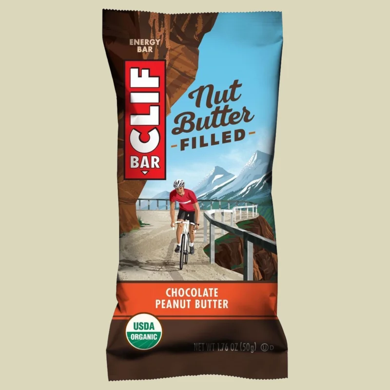 Neue Ware Clif BarNut Butter Filled Riegel Schokolade-Erdnuss 50g Energieriegel