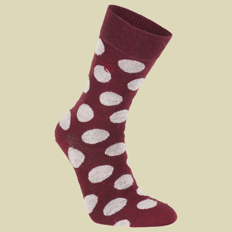 Direkt Vom Hersteller IvanhoeWool Sock Dot Unisex rot 35-38 - ruby wine