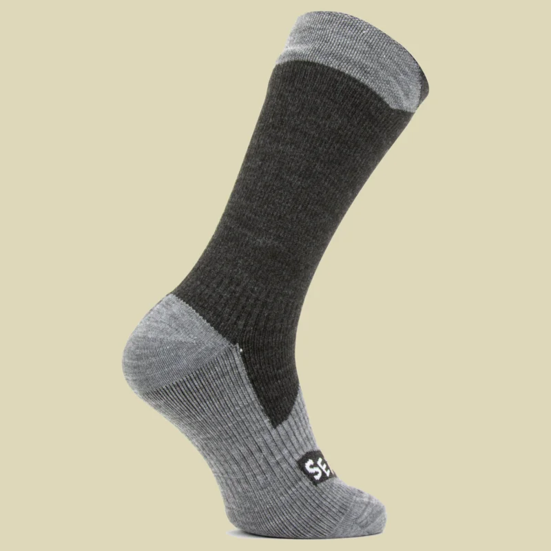 Must-Have SealskinzWaterproof All Weather Mid Length Sock Größe S (36-38) Farbe black/grey marl