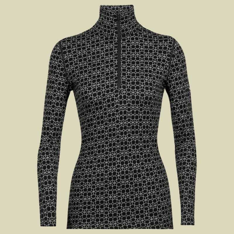 Mega-Angebot IcebreakerMerino 250 Vertex LS Half Zip Alpine Geo Women Größe LFarbe black/snow