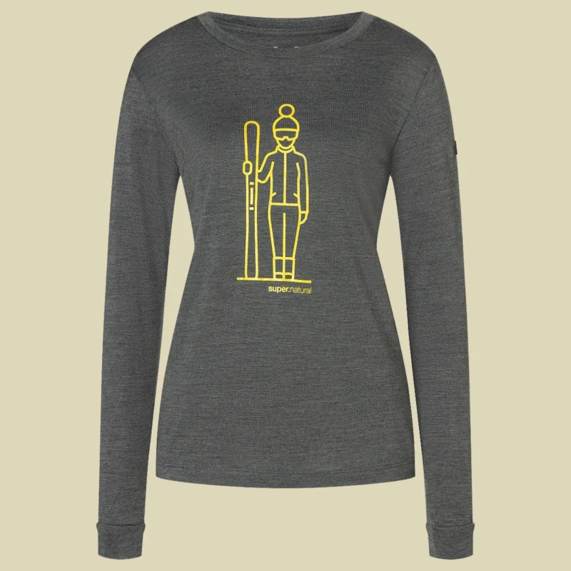 Neu Im Sortiment super.naturalSkianto LS Women Größe LFarbe pirate grey melange/gold