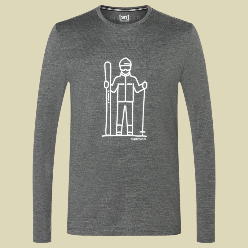 super.naturalSkieur LS Men Größe XL Farbe pirate grey melange/fresh white Beliebt