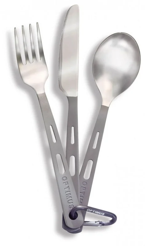 Optimus Titanium Besteck Set - 3-Teiliges Set Aktuell
