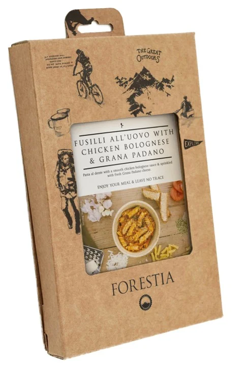 Bestseller Forestia Eier-Spiralnudeln mit Hühnchen-Bolgonese und Grana Padano