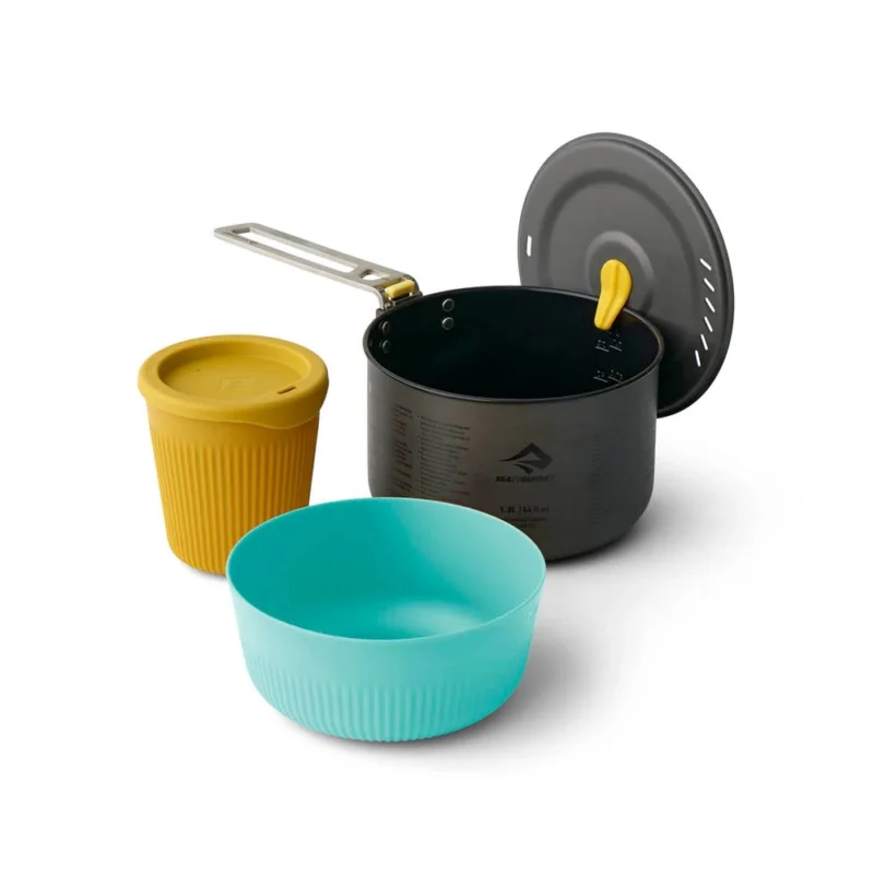 Kracherpreis SEATOSUMMIT Frontier One Pot Cook Set – Ultraleichtes Kochset inkl. 1,3 Liter-Campingtopf (3-teilig)