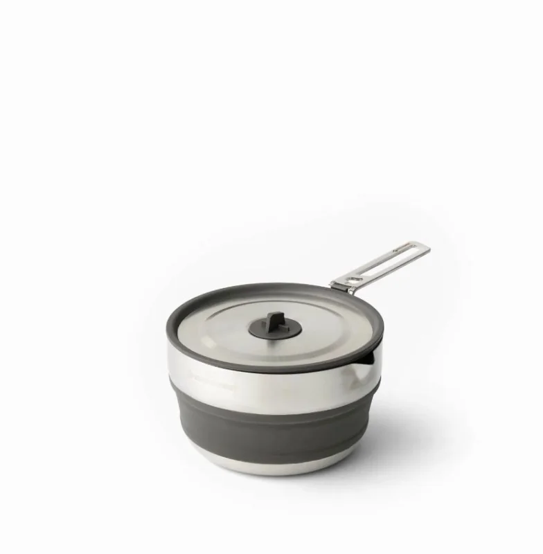 SEATOSUMMIT Detour Pouring Pot – Zusammenfaltbarer Campingtopf mit Edelstahl inkl. Abgießoption Preisknaller