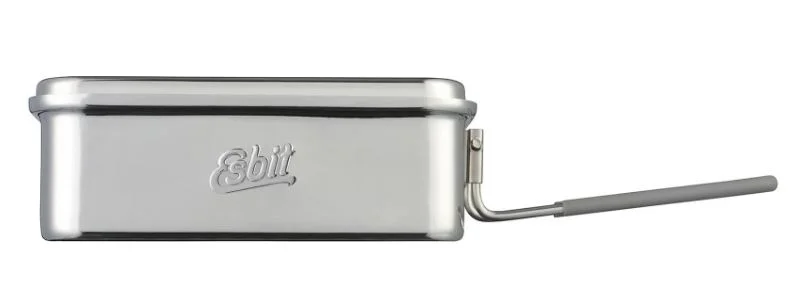 Sale Esbit Edelstahl-Topf, 1200 ml - Eckiger Camping Kochtopf