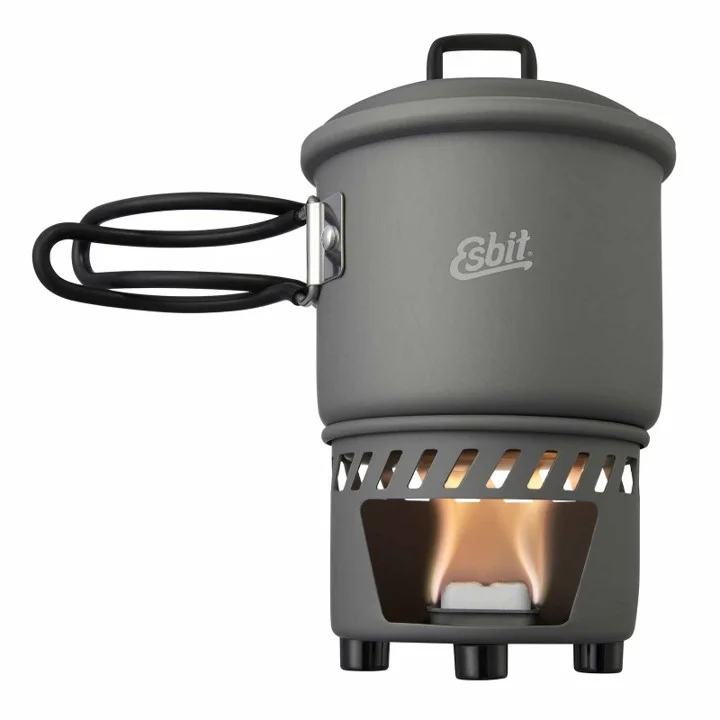 Esbit Trockenbrennstoff-Kochset, 585 ml, Aluminium - Camping Kochset für Trockenbrennstoff Preiswert