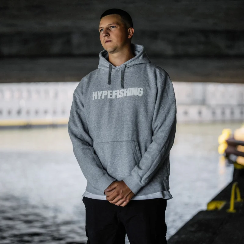 Hypefishing Merwede Hoodie Grau meliert Weiß #XXXL Bestseller