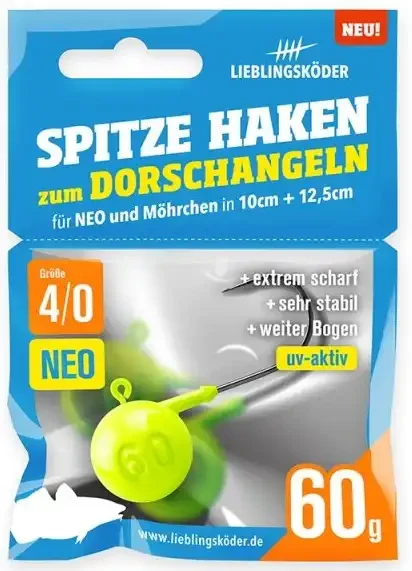 Lieblingsköder Jigköpfe Spitze Haken NEO #4/0 60g Günstig