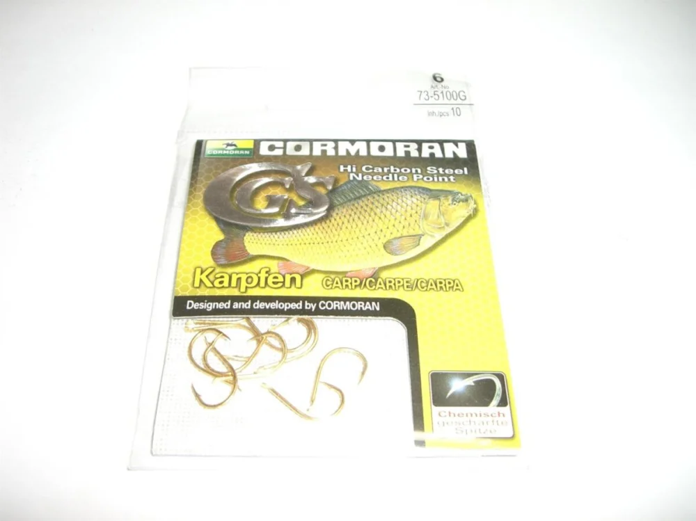 Cormoran CGS Karpfenhaken gold Gr. 1 ungebundene Haken 10Stück Preiswert