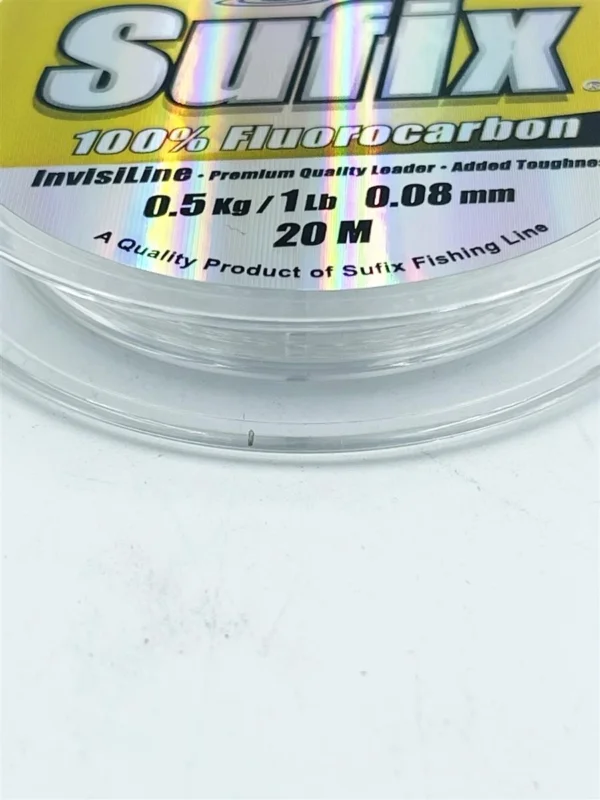 Sufix Invisiline Fluorocarbon Schnur 0,08mm/20m Fluorocarbon Vorfach Schneller Versand