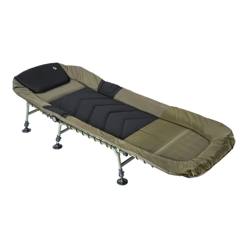 Neuheit Q-Tac Karpfenliege Bedchair 6-Bein Anglerliege Deluxe Camping